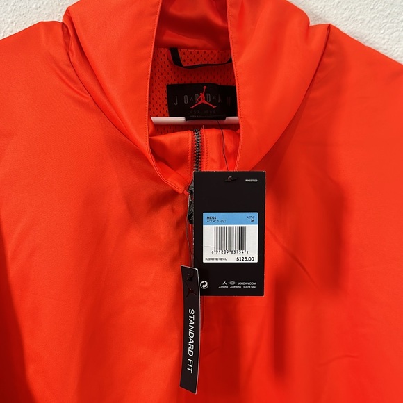 Air Jordan quarter zip jacket men’s new with tags orange wings medium - Picture 3 of 5